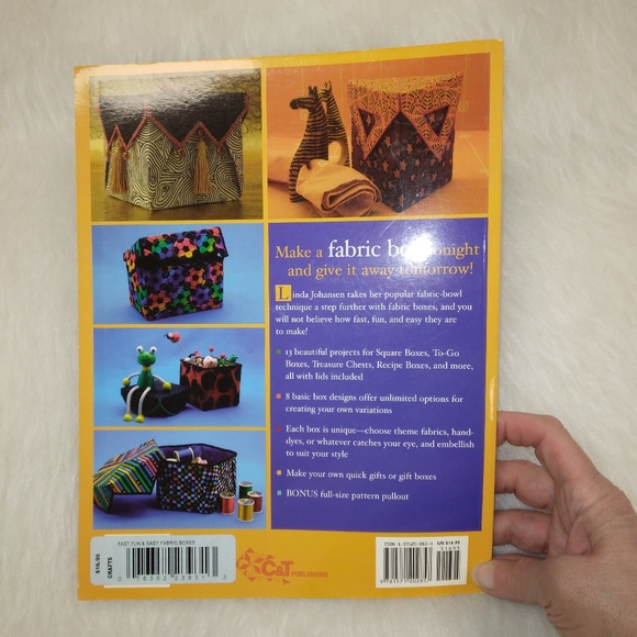 BOOK Fun Fast & Easy Fabric Boxes by Linda Johansen - Picture 8 of 8